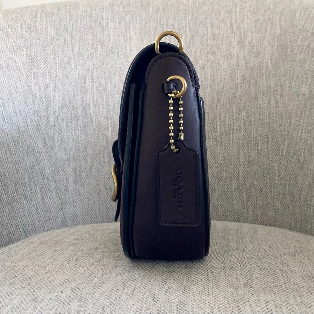 Coach Tabby Oxblood Saddle 20 Shoulder Crossbody Bag - Picture 6 of 14